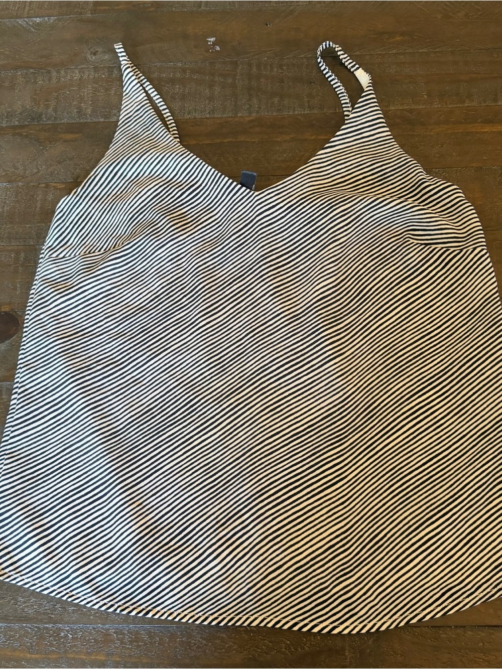 Banana Republic Black & White Diagonal Stripe V-Neck Cami